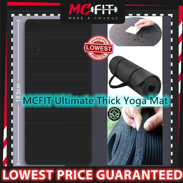 MCFIT Super Thick 15mm High Grade NBR Yoga Mat High Quality Fitness Calisthenic Home Gym Exercise Non Slip Mat 高质量瑜伽垫