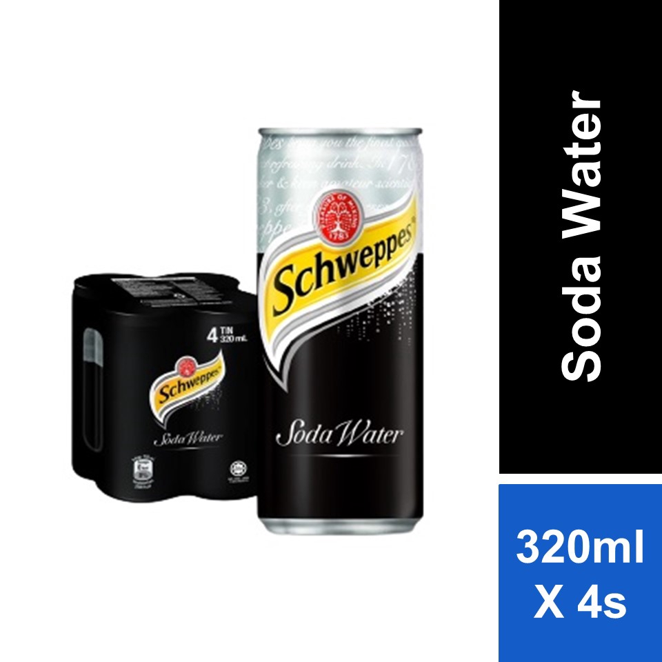 Schweppes Soda Water 320ml x 4s Shopee Malaysia