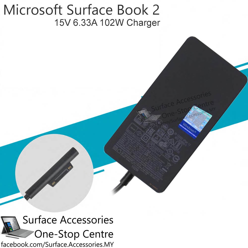 Malaysia Charger Microsoft Surface Book 2 102w 15v 6 33a Model 1798 Surface Book Charger Nvidia Geforce Gtx 1050 Shopee Malaysia