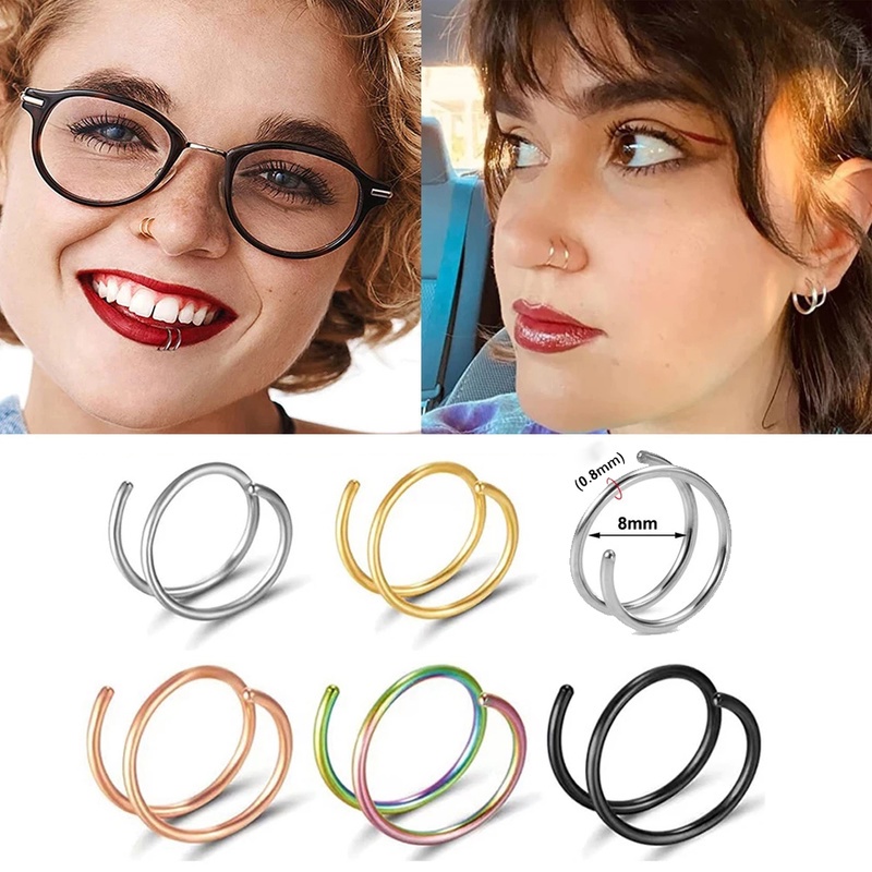 Nose Rings 20G 18G, Nose Stud, 20 Gauge Nose Ring Hoop, Surgical Steel