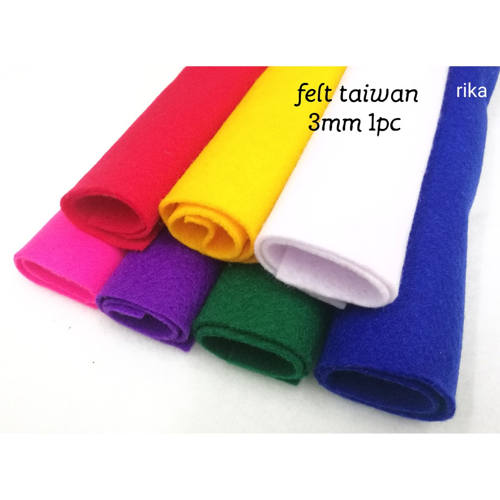  Kain felt  acrylic lembut taiwan 2mm 11x9 5 inch 1pc 