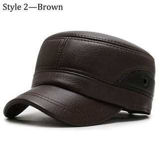 leather cadet hat