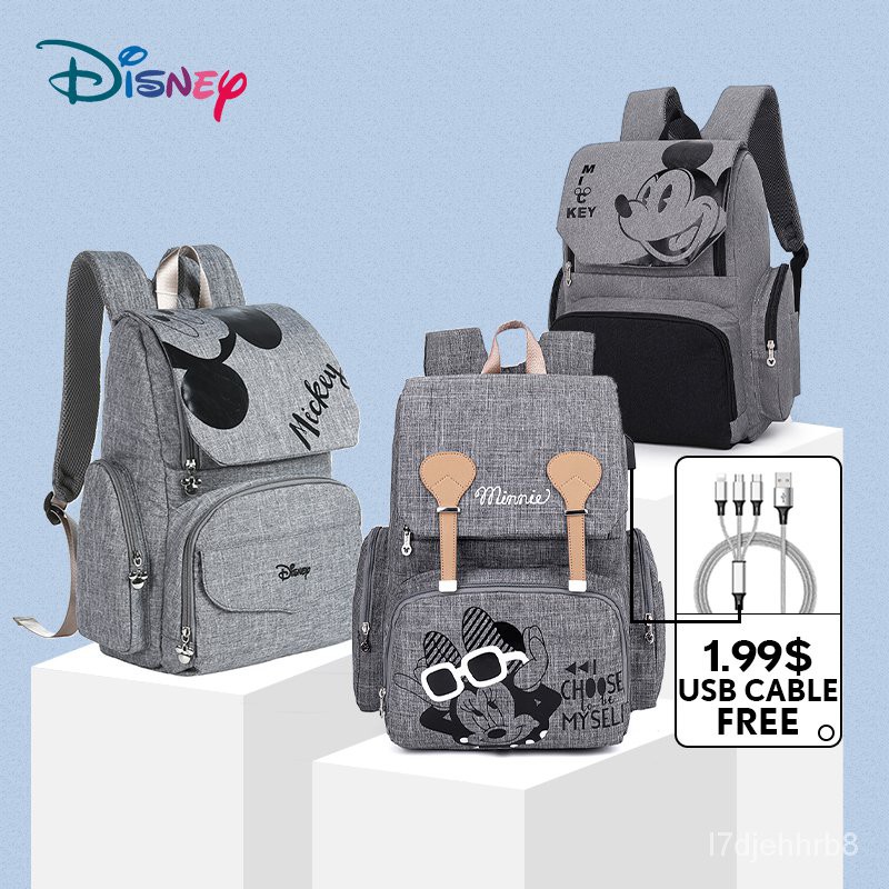 Disney Pre-design Cartoon Baby Diaper Bag Waterproof Baby Bag Organizer  Nappy Maternity Bag For Stroller Mom Travel Free | Shopee Malaysia