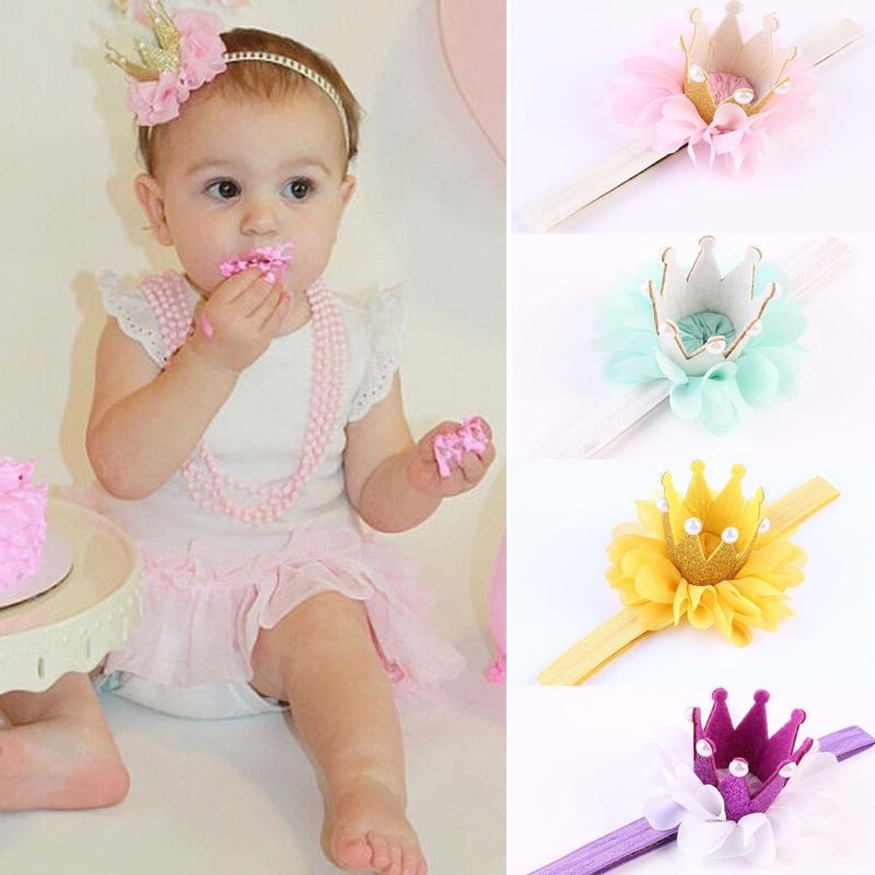 baby girl pearl headband