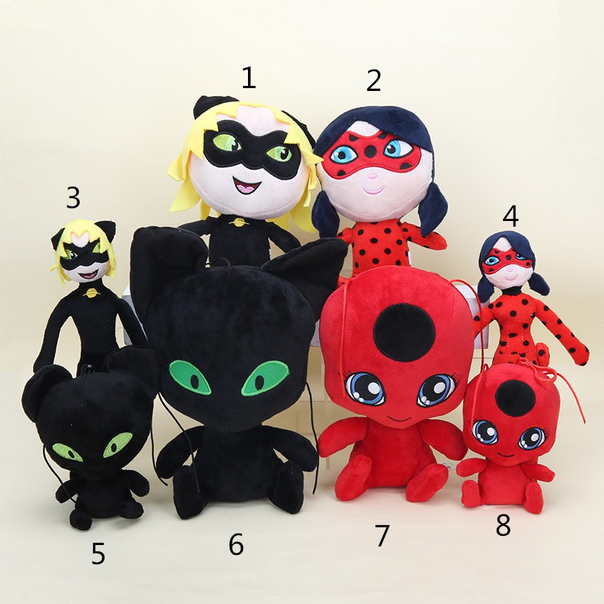 ladybug and cat noir plush