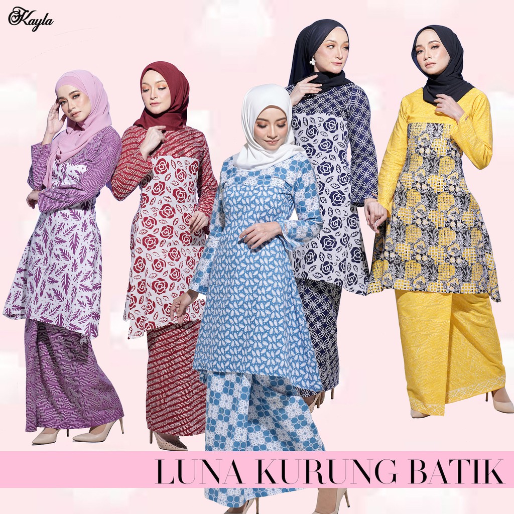Ready Stock Baju Kurung Riau Batik Asli Indonesia Sedondon Ibu Dan Anak