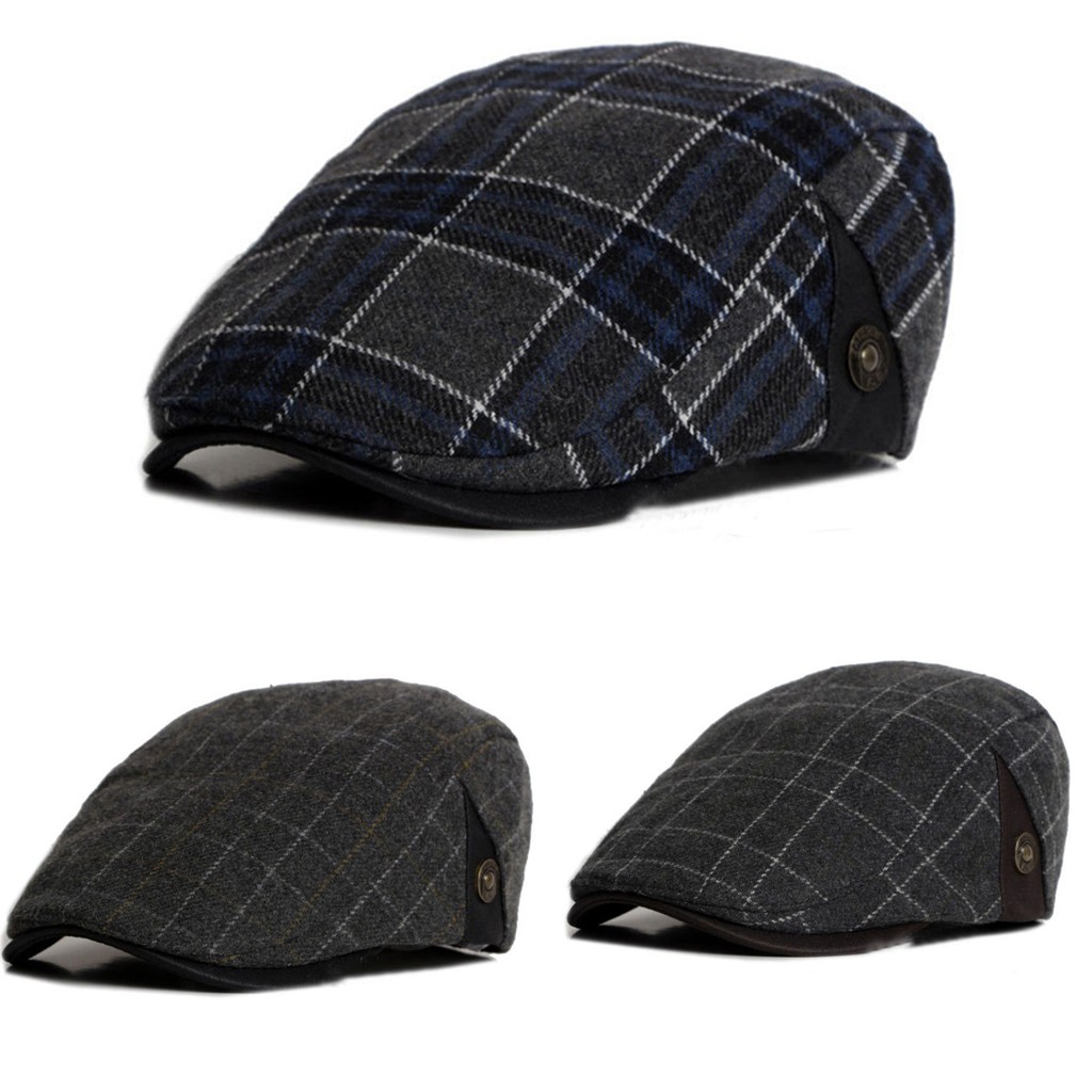 herringbone duckbill ivy hat classic wool cap golf newsboy