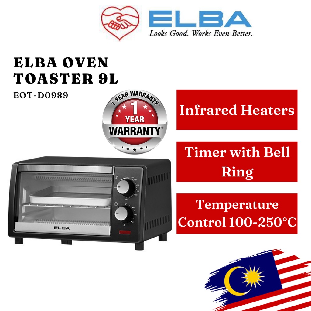 Elba Oven Toaster 9L EOT-D0989 / EOTD0989BK 电烤箱 Oven Elektrik Electric Oven Like Panaletrik Russell Taylors