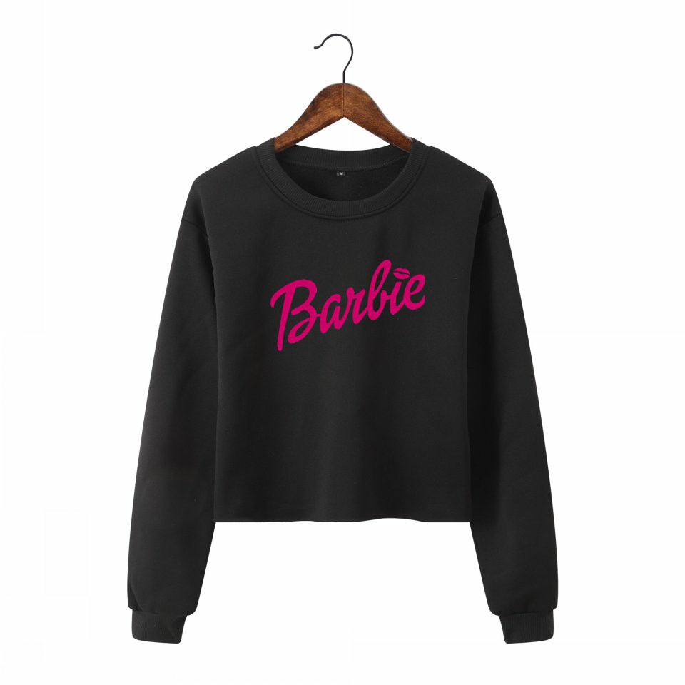 barbie crop top hoodie