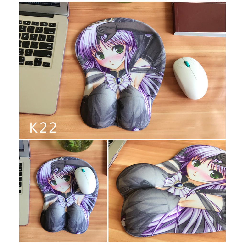 Kuili Cartoon 3d Breast Mouse Pad Silicone Wrist Rest Japan Korea Anime Mousepad Shopee Malaysia