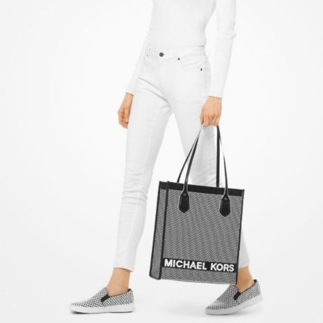 michael kors woven tote