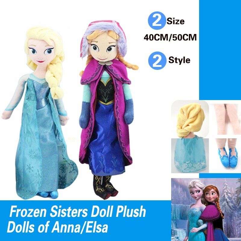 Disney Frozen Princess Elsa/Anna 40/50cm Soft Stuffed Plush Doll Gift