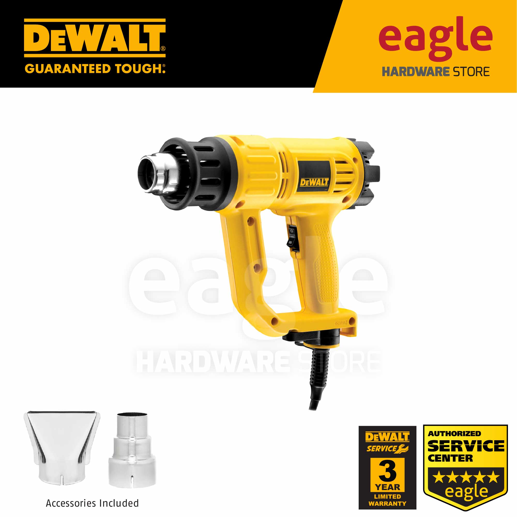 Dewalt D26411B1 1800W 50 600°C Heat Gun With 2pcs Standard Nozzle