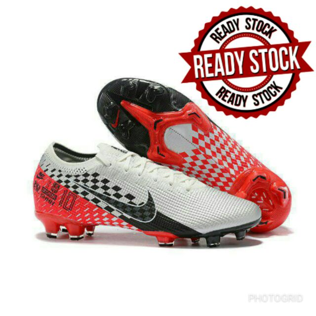 Nike Neymar Mercurial Vapor 13 Elite FG Chrome Black Red .