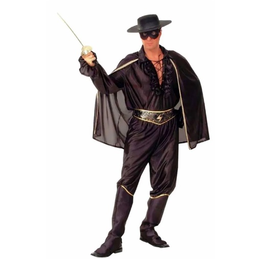 Halloween Bandit Costume Zorro Eye Mask Hat Cape For Theme Party Masquerade Cosplay Dress Up