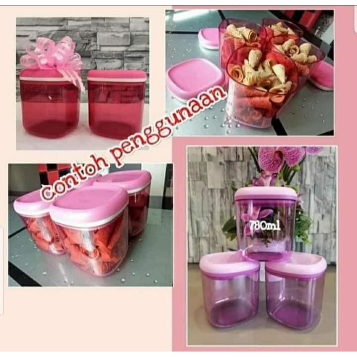 CRYSTALLINE CANISTER/ BEKAS KUIH RAYA TUPPERWARE/ BEKAS CANTIK 