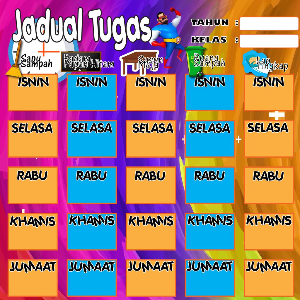 Jadual Bertugas Atau Jadual Tugasan