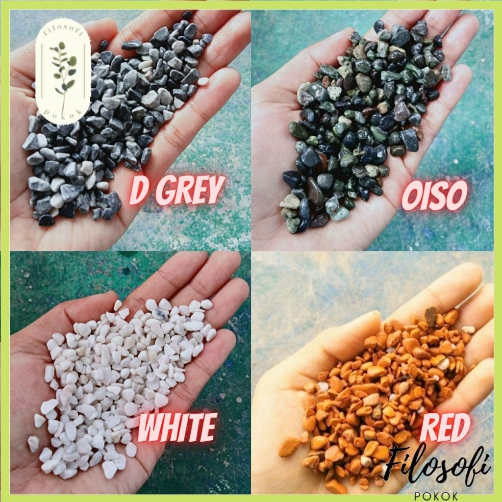 (1Kg) Decoration Pebble Wash Stone Batu Kacang Garden Stone Landscape