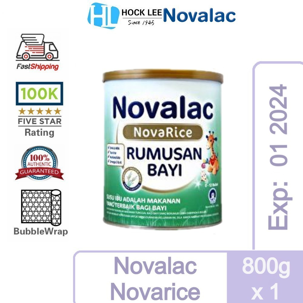 RM121.50* Novalac NovaRice Milk Formula 800g (New Packing) Shopee