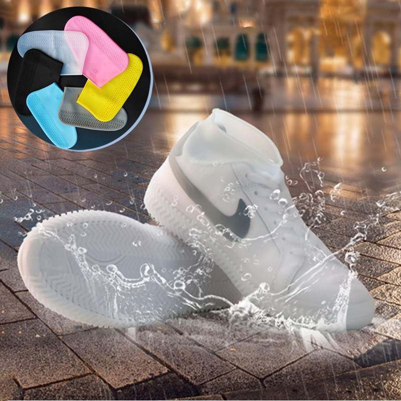 WARBASE Waterproof Shoe Protector Soft High Resilient Elastic Reusable Silicon Travel Anti-Slip Shoe Cover Sleeve - 7288