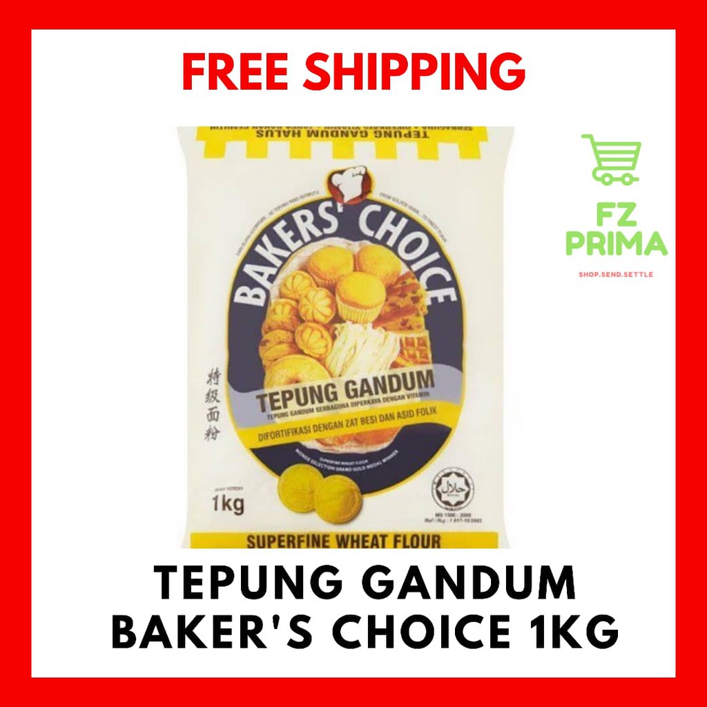 TEPUNG GANDUM BAKER'S CHOICE 1KG  Shopee Malaysia