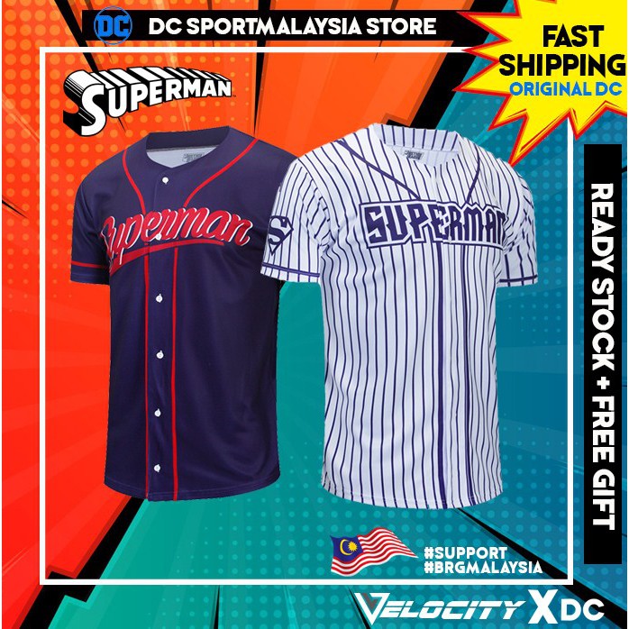 Buy Original Superman Dc Baseball Jersey Loose Unisex Cutting 2020 Seetracker Malaysia