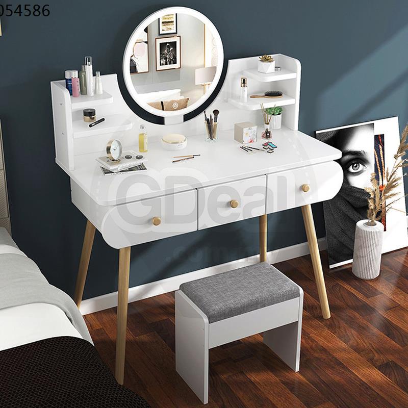 Meja Solek Meja Solek Ikea Gdeal Bedroom Dressing Table Vanity Makeup Table With Mirror Led Lamp Meja Solek ميجا سوليق Shopee Malaysia