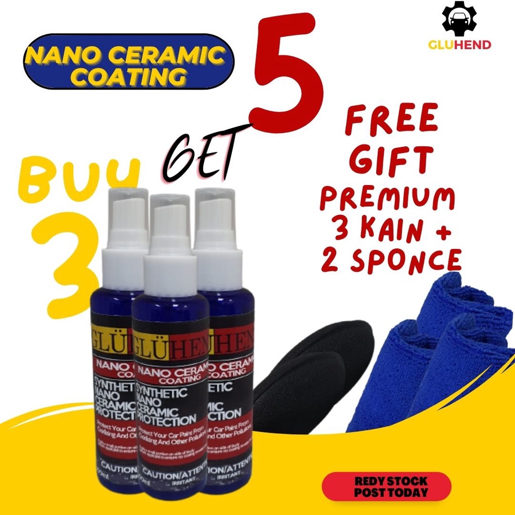 Gluhend Spray Nano Super Ceramic Car Coating Crystal Original 100ml Wax Liquid Menjaga Cat