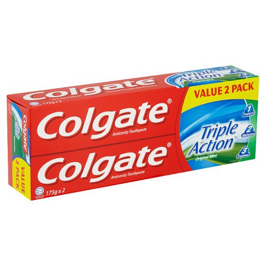 Colgate Triple Action Toothpaste Valuepack 175g x 2 Shopee Malaysia