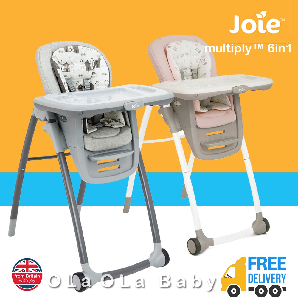 Joie multiply 6 in 1 high chair (1 year warranty) | Shopee Malaysia