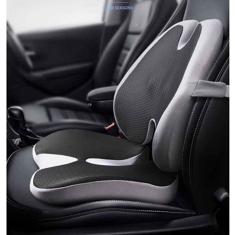 Car Cushion Seat Support Pillow Back Pillow and Hip Pad Relieve Spine