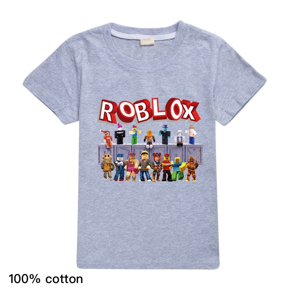 2020 New 100%Cotton ROBLOX Cartoon Printing Kids Casual T Shirts Tops ...