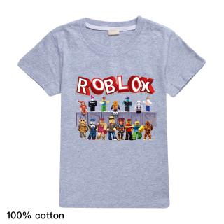 Summer Boys Roblox T Shirt Short Sleeve Children Cartoon Tee Teens Costume Shopee Malaysia - roblox cowboy t shirt