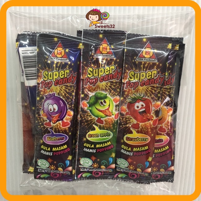 Super Pop Candy Gula Meletup Mulut 15pcs
