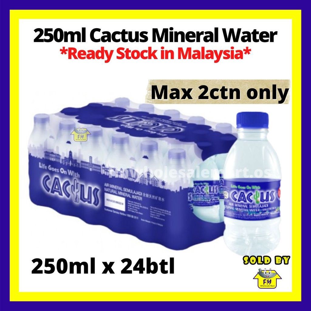 CACTUS Bottle Mineral Water (250ml x 24 Bottles) | Shopee Malaysia