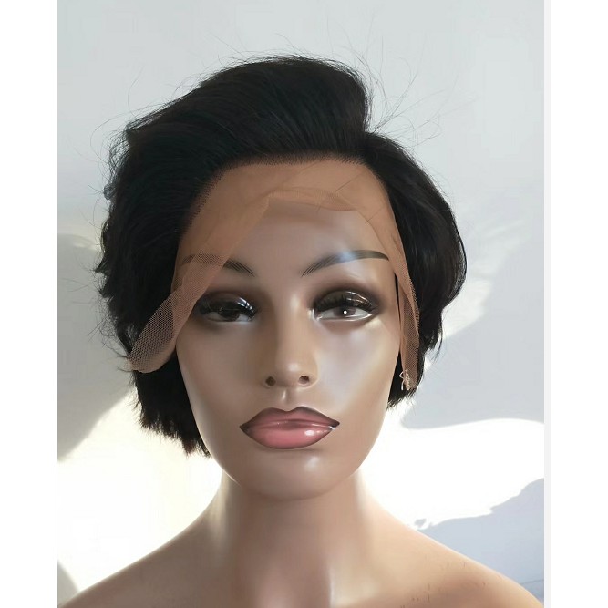 Pixie Cut Curly Lace Front Human Hair Wig Shopee Malaysia