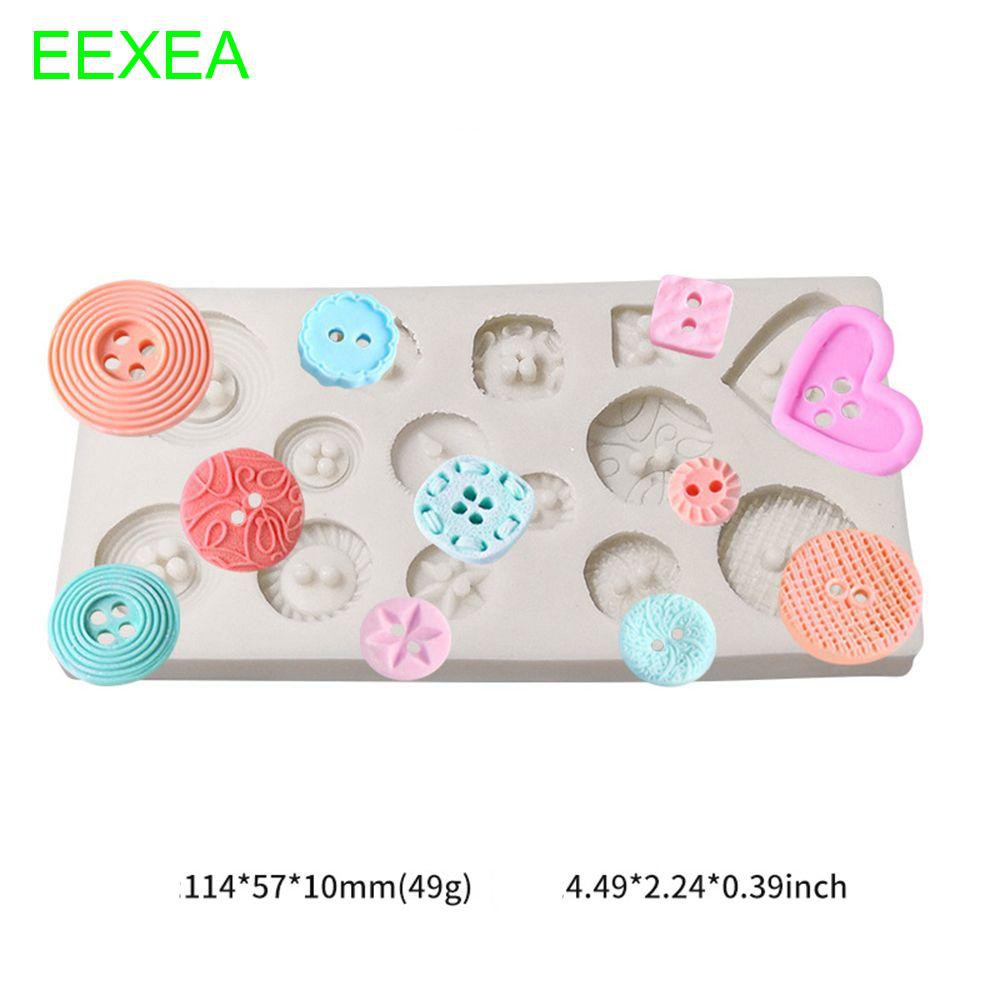 Decorating Fondant Bakeware Cake Mold Mould Buttons Silicone Molds