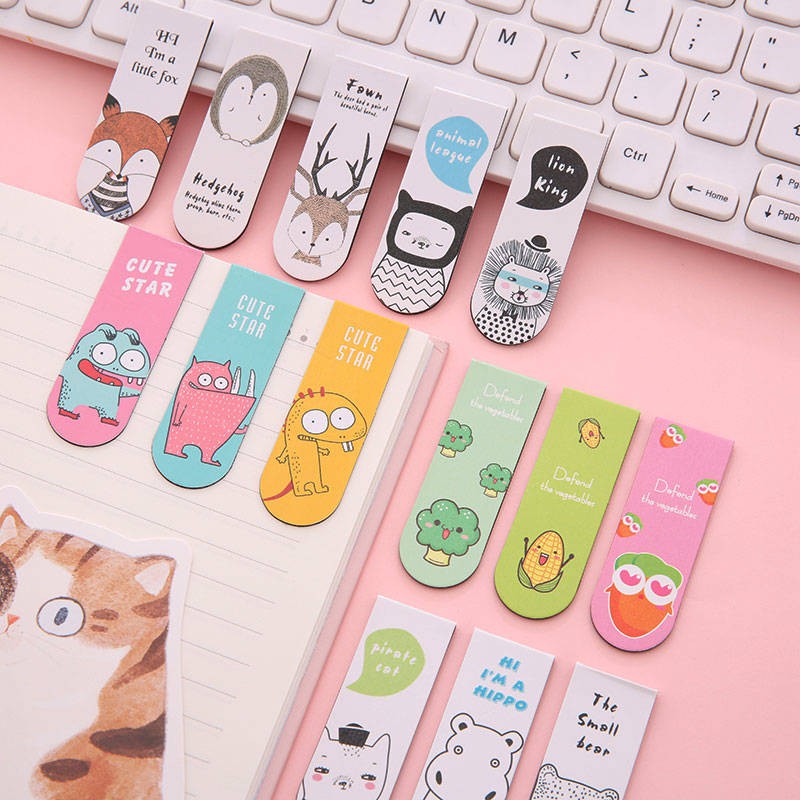 Bookmark Penanda Buku Kreatif Pelajar Segar Kecil Dengan Kartun Antik Magnet Penanda Buku Kertas Pelajar Pemegang Buku Flip Shopee Malaysia