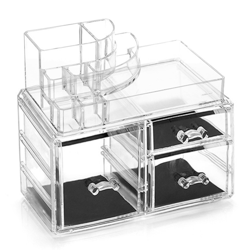 Ready Stock Beautyland 3 Large Drawer Acrylic Cosmetic Makeup