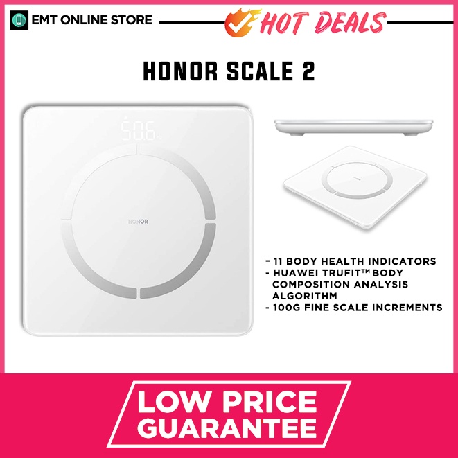 Honor Smart Body Fat Scale 2 Bluetooth 5.0 Balance Test Digital LED Display BMI Weight Scale APP
