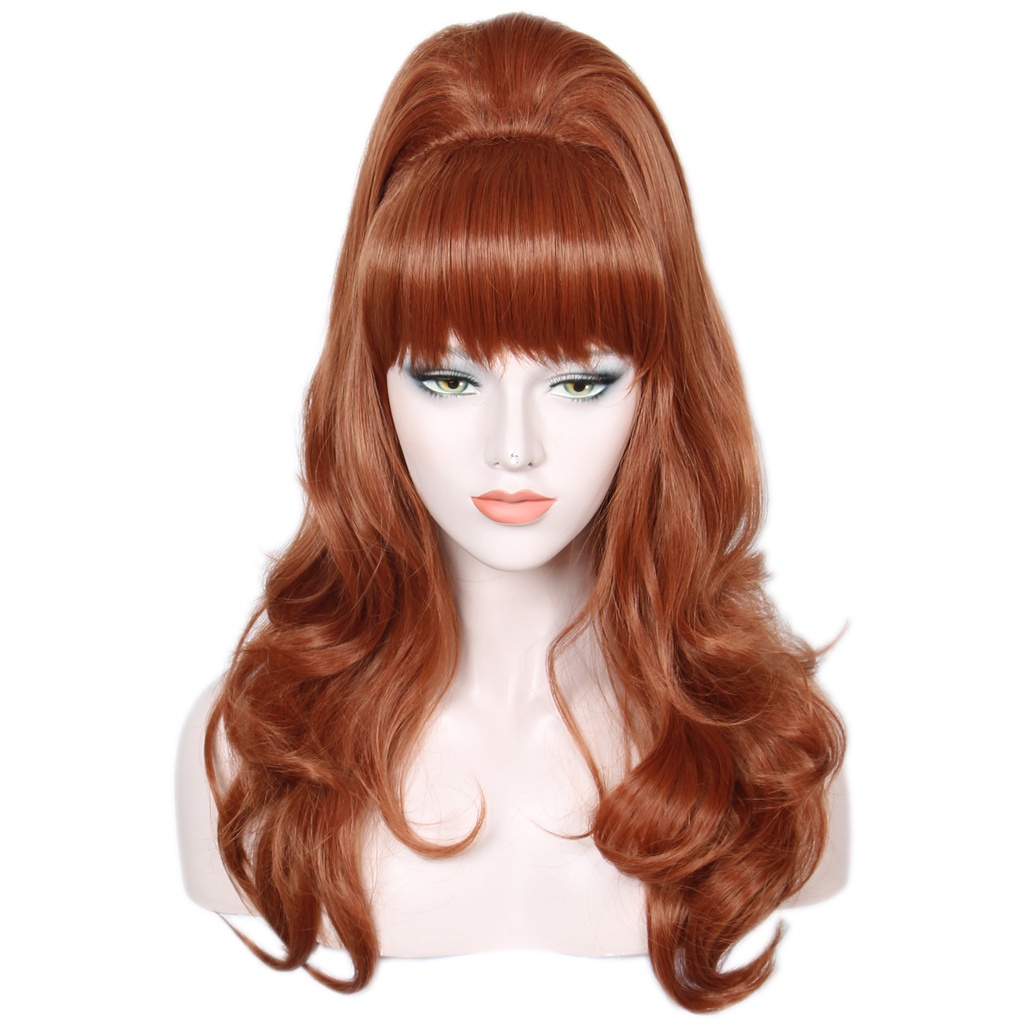 70s 80s Women Housewife Beehive Costume Wigs Wife Red Brown Hair | Shopee  Malaysia