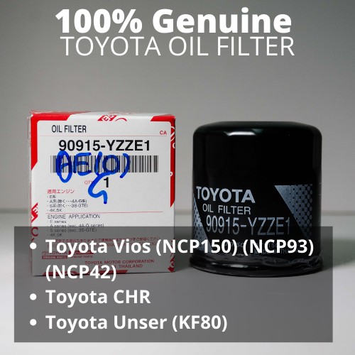Genuine Toyota Oil Filter 90915YZZE1/YZZN2 Toyota Vios NCP42 NCP93