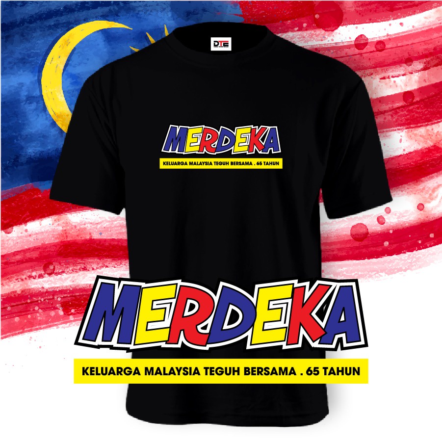 Tshirt Merdeka 2022 Cotton Baju Dewasa Kanak-kanak Malaysia Independance Day Hari Kebangsaan Berdaulat M03 M04