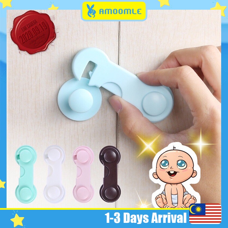 Strong Child Baby Safety Lock Cupboard Cabinet Door Drawer Security Lock Safety Closet Bi-fold Fold Multi-function