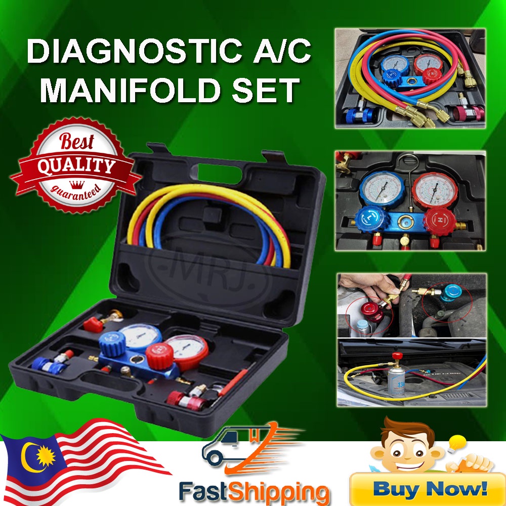 Ready stock R22 R134 R404 R410 R134a GAS Air Cond Diagnostic A/C