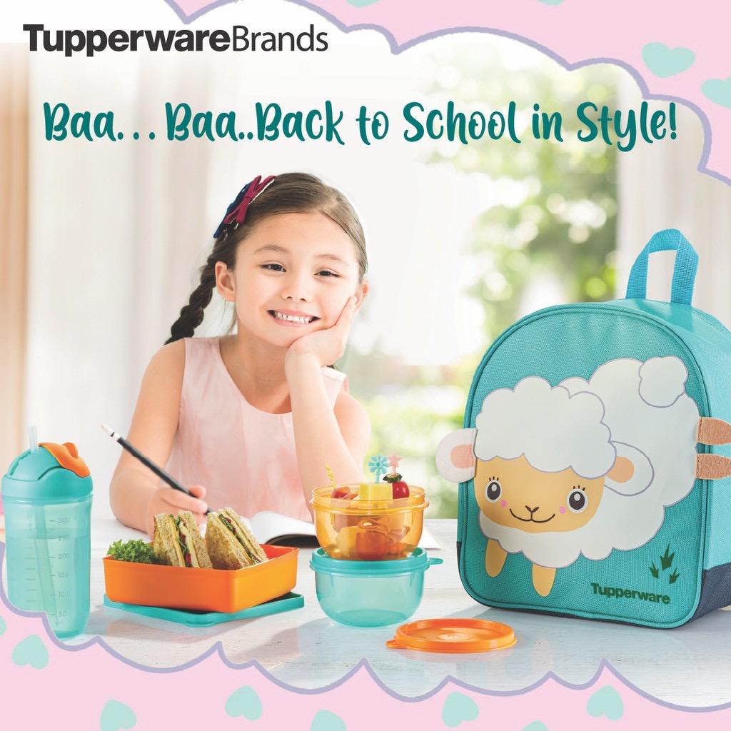 READY STOCK🔥🔥Tupperware Back to School Set/ Tupperware lunch box set/ backpack/ lunchbox