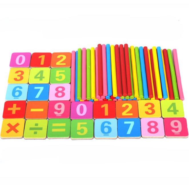 Wooden Counting Stick Arithmetic Preschool Mathematics Learning ...