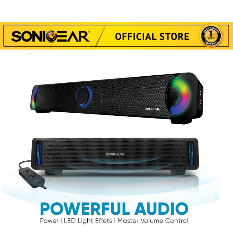 SonicGear SonicBar U200 U300 Powerful Audio With LED Light Effects
