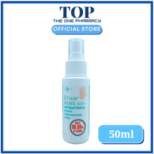 Etiam Nano AG+ Antibacterial Instant Hand Sanitizer Spray 50ml | Shopee ...