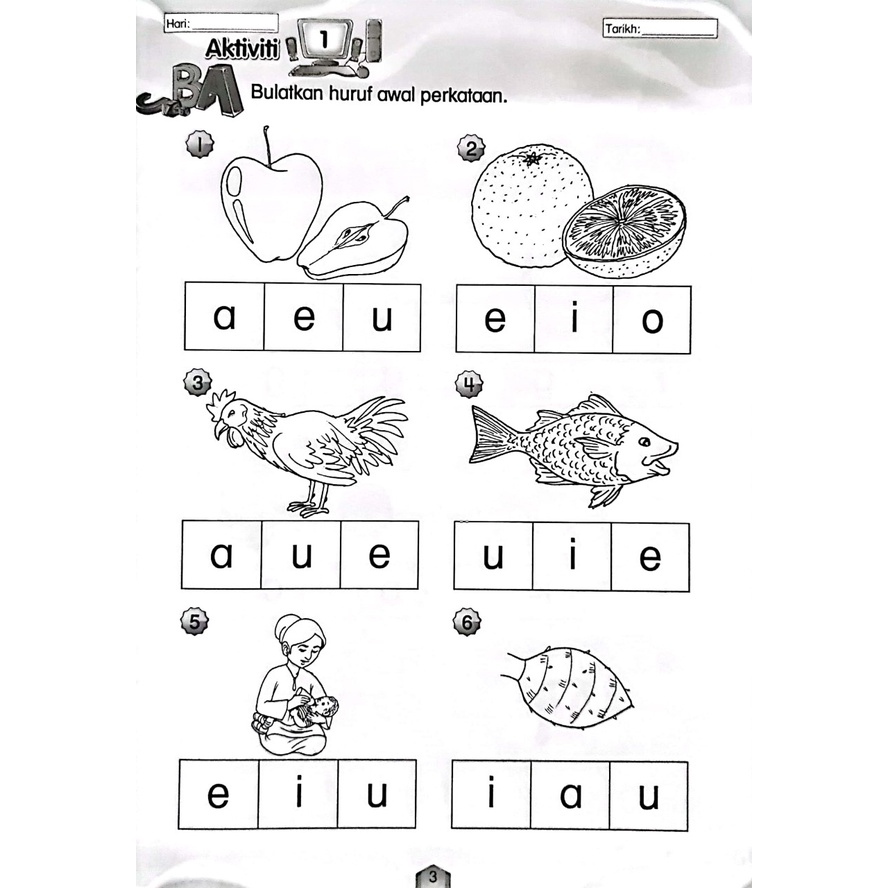 Lembaran Kerja Matematik Prasekolah Tema Serangga : Serangga ...